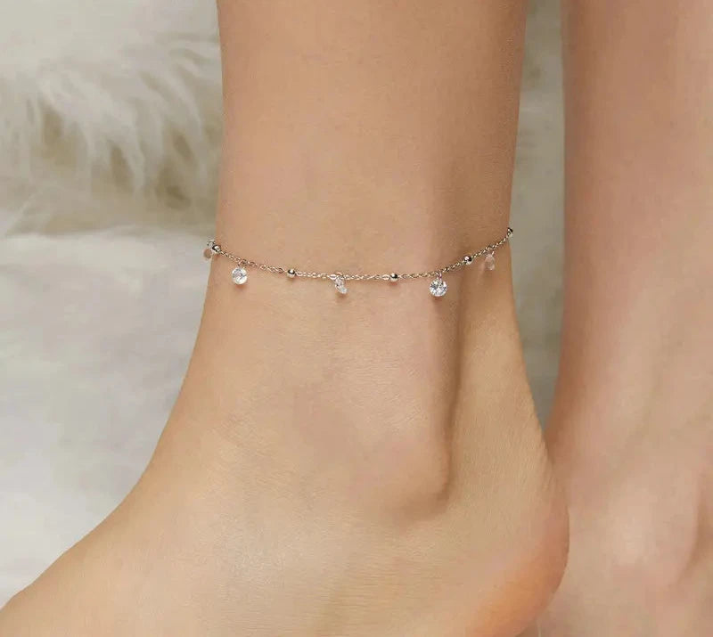 Dazzling Zirconia Anklet