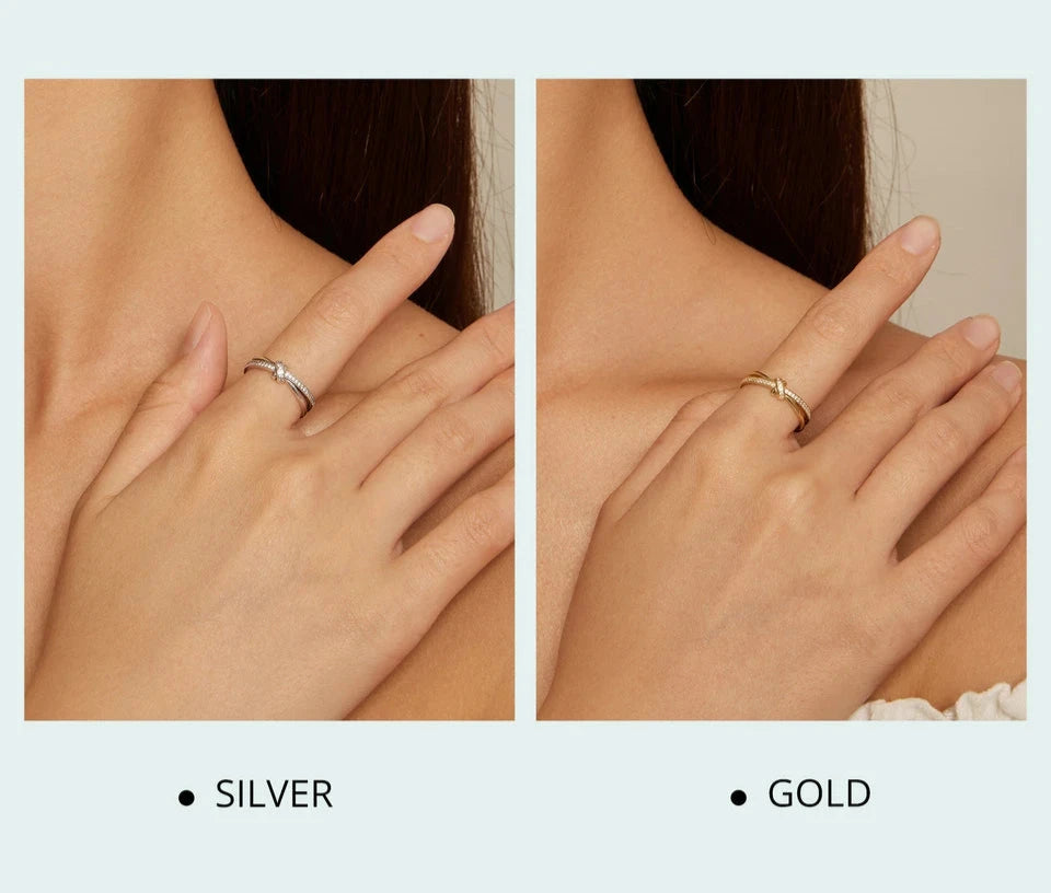 Knot Zircon Ring