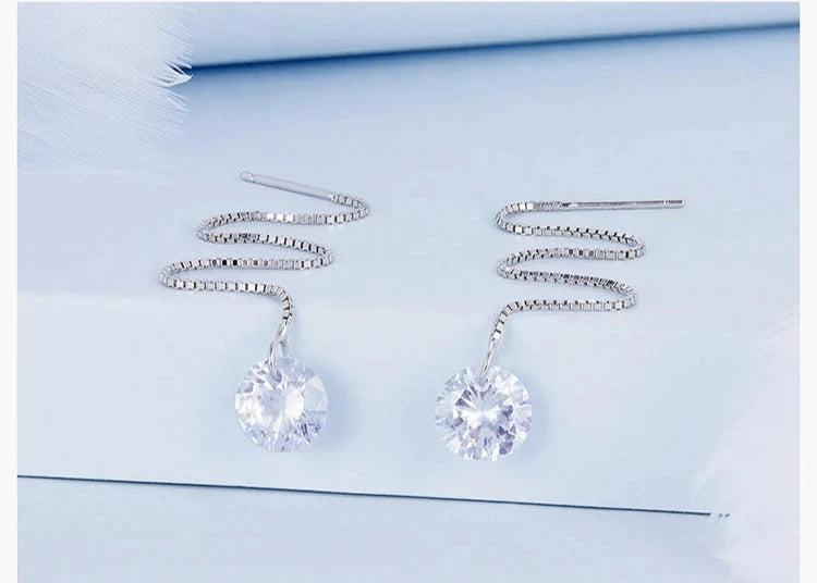 Zircon Ear Line Earrings