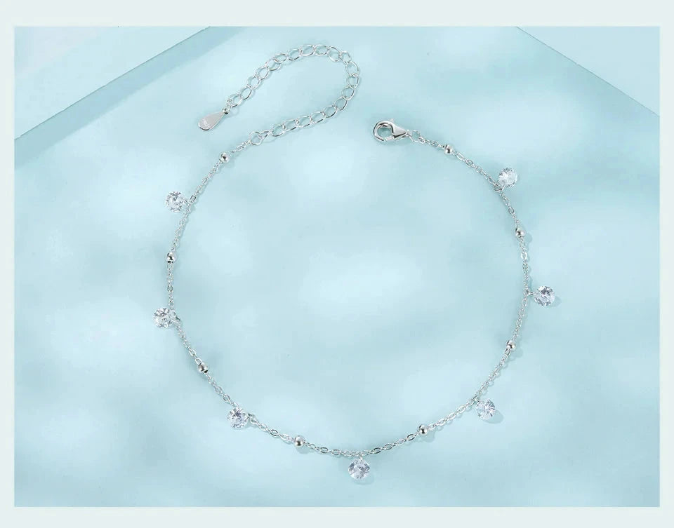 Dazzling Zirconia Anklet