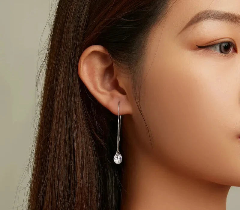 Zircon Ear Line Earrings