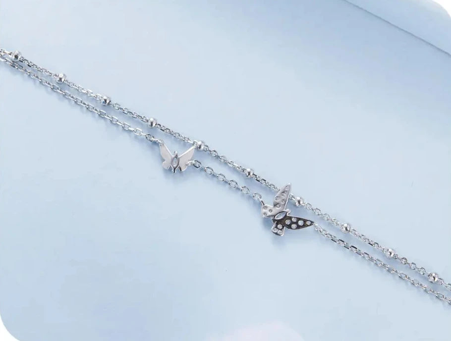 Double-Layer Butterfly Bracelet