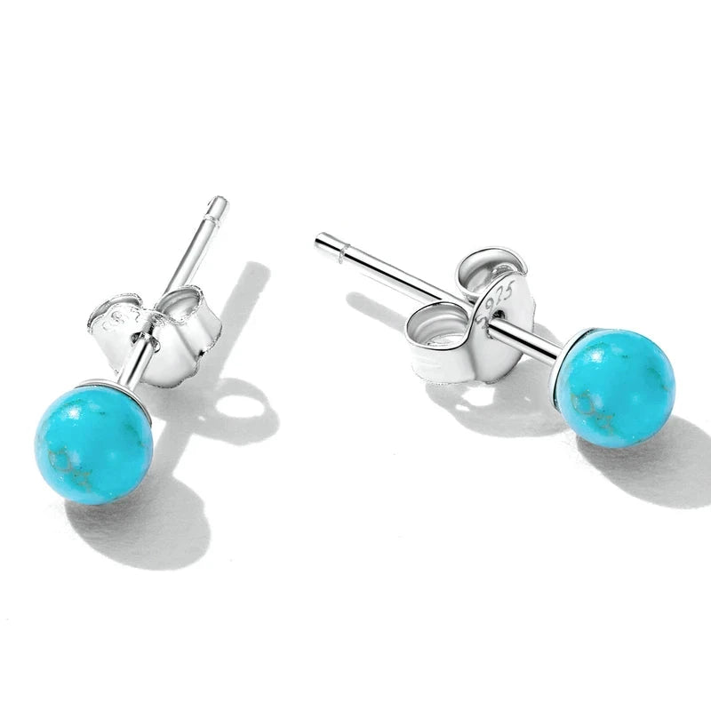 Simple Turquoise Stud Earrings